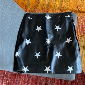 Leather star skirt